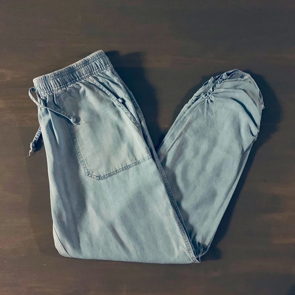 Chambray Joggers - NWOT!